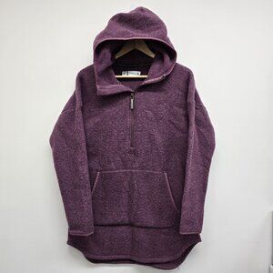 Smartwool Hudson Trail Fleece Poncho Pullover Size Small Wool Blend Purple